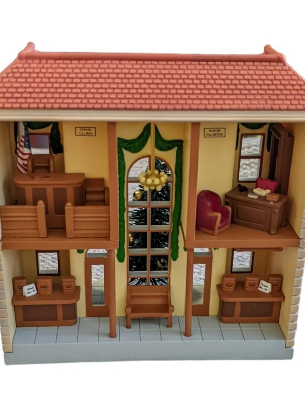 Hallmark Town Hall And Mayor's Christmas Tree Ornament